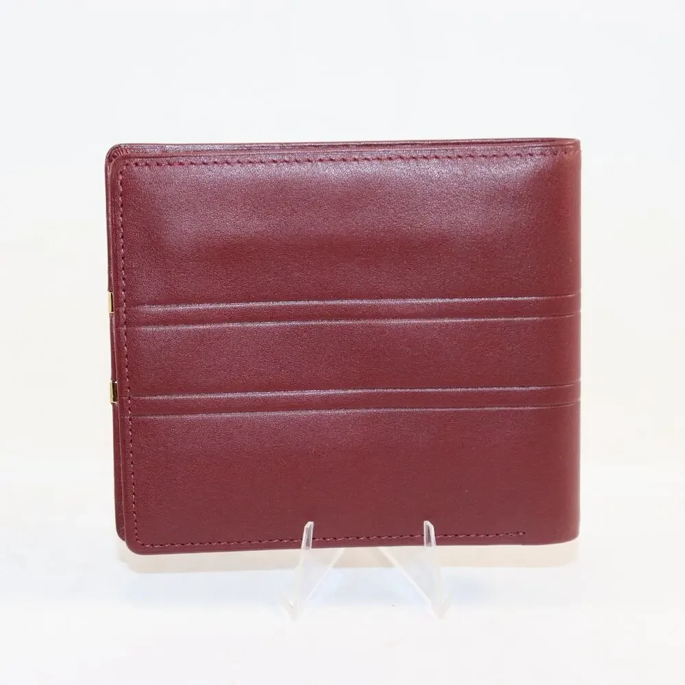 Vintage Givenchy Men’s Burgundy Leather Bifold Wallet with‎ Box - Picture 2 of 5